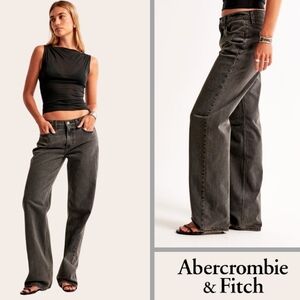 NEW Abercrombie & Fitch Women's The Baggy Low Rise Curve Love Jeans Size 33